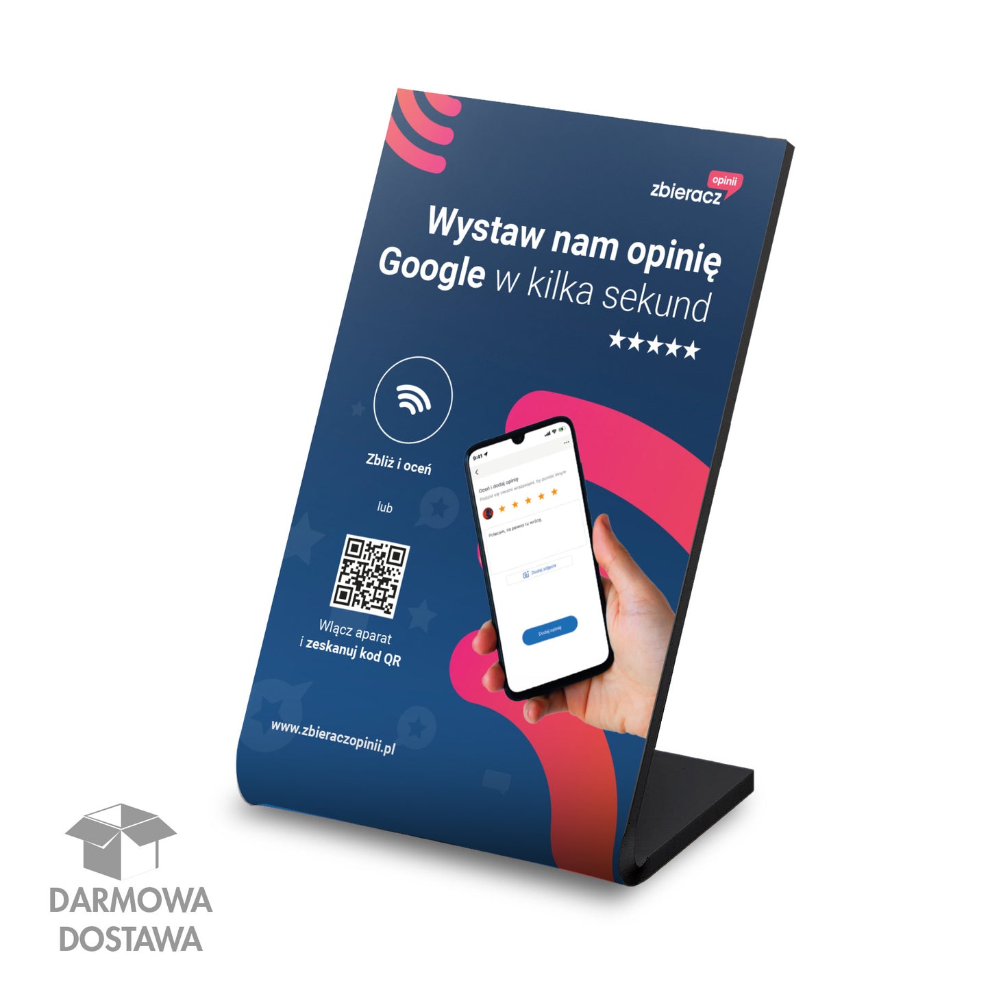 Prezenter NFC na ladę - ZbieraczOpinii 1 szt.